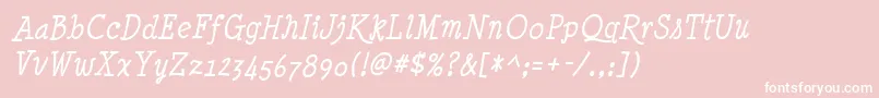 MinyaNouvelleIt Font – White Fonts on Pink Background