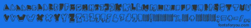 BalokBalokTakSempurna Font – Black Fonts on Blue Background