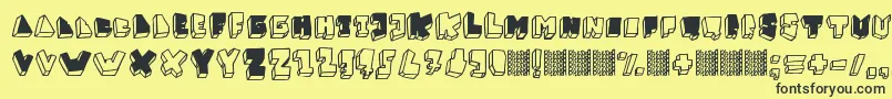 BalokBalokTakSempurna Font – Black Fonts on Yellow Background