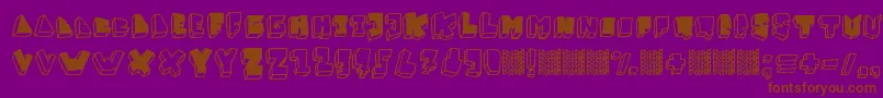 BalokBalokTakSempurna Font – Brown Fonts on Purple Background