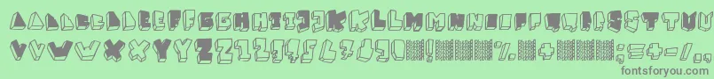 BalokBalokTakSempurna Font – Gray Fonts on Green Background