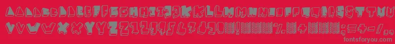 BalokBalokTakSempurna Font – Gray Fonts on Red Background