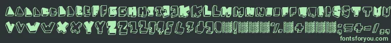 BalokBalokTakSempurna Font – Green Fonts on Black Background