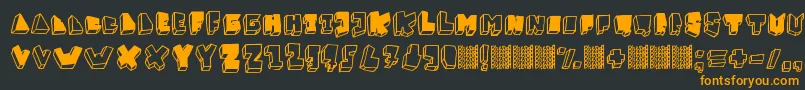 More about BalokBalokTakSempurna Font BalokBalokTakSempurna Font – Orange Fonts on Black Background