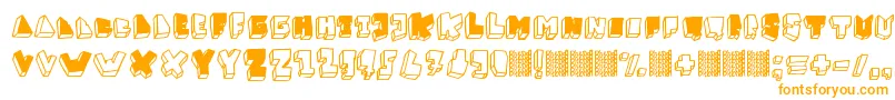 BalokBalokTakSempurna Font – Orange Fonts on White Background