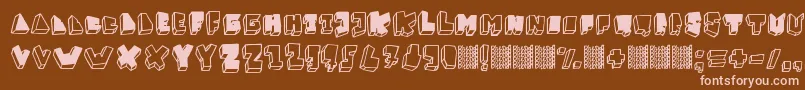 BalokBalokTakSempurna Font – Pink Fonts on Brown Background