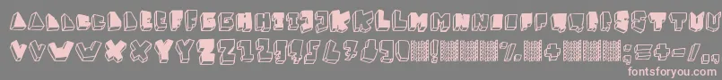 BalokBalokTakSempurna-Schriftart – Rosa Schriften auf grauem Hintergrund
