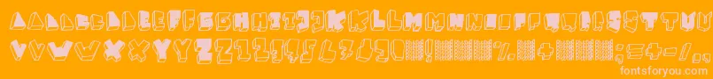 BalokBalokTakSempurna Font – Pink Fonts on Orange Background