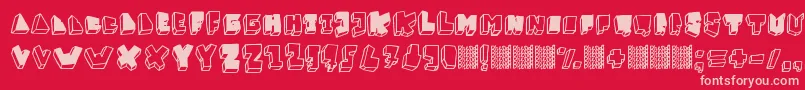 BalokBalokTakSempurna Font – Pink Fonts on Red Background