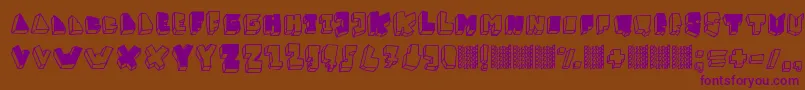 BalokBalokTakSempurna Font – Purple Fonts on Brown Background