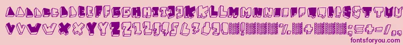 BalokBalokTakSempurna Font – Purple Fonts on Pink Background