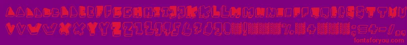 BalokBalokTakSempurna Font – Red Fonts on Purple Background