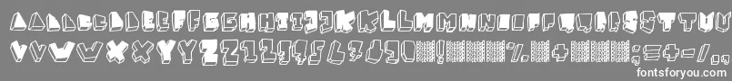 BalokBalokTakSempurna Font – White Fonts on Gray Background