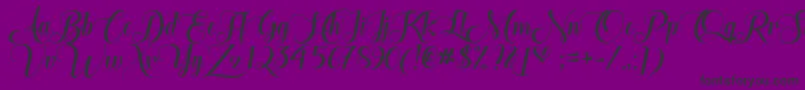 TheHeartOfEverythingDemo-Schriftart – Schwarze Schriften auf violettem Hintergrund