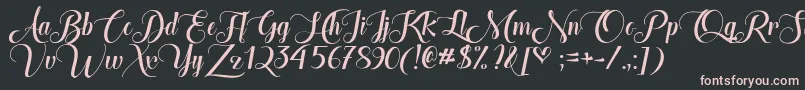 TheHeartOfEverythingDemo Font – Pink Fonts on Black Background