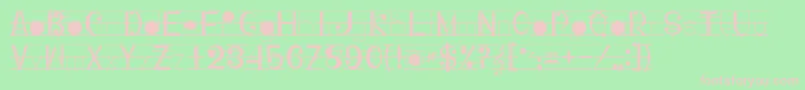 Musicografi Font – Pink Fonts on Green Background