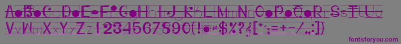 Musicografi Font – Purple Fonts on Gray Background