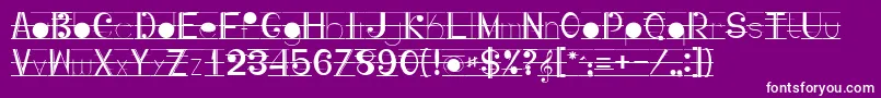 Musicografi Font – White Fonts on Purple Background