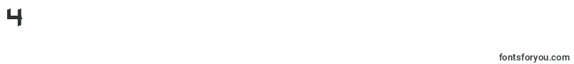 ClearMetal7-Schriftart – Schriften für die Ziffer 4