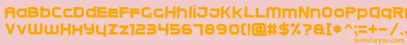 ClearMetal7 Font – Orange Fonts on Pink Background