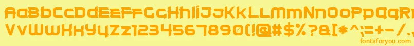 ClearMetal7 Font – Orange Fonts on Yellow Background