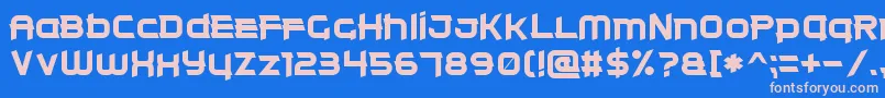 ClearMetal7 Font – Pink Fonts on Blue Background