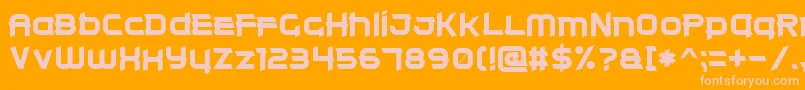 ClearMetal7 Font – Pink Fonts on Orange Background