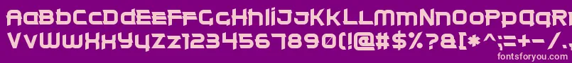 ClearMetal7 Font – Pink Fonts on Purple Background