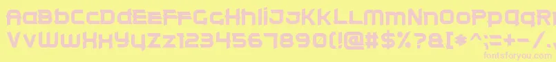 ClearMetal7 Font – Pink Fonts on Yellow Background