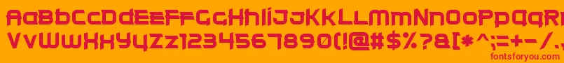 ClearMetal7 Font – Red Fonts on Orange Background