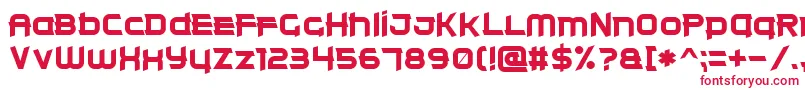 フォントClearMetal7 – 白い背景に赤い文字