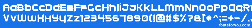 フォントClearMetal7 – 青い背景に白い文字