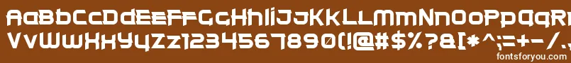 フォントClearMetal7 – 茶色の背景に白い文字
