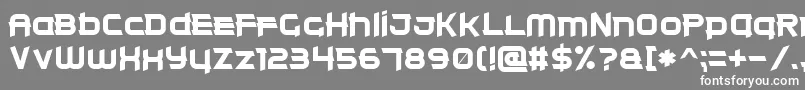 ClearMetal7 Font – White Fonts on Gray Background