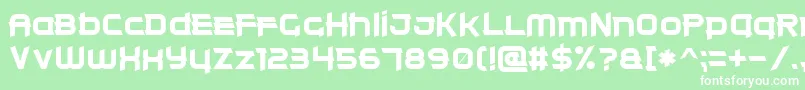 ClearMetal7 Font – White Fonts on Green Background