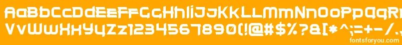 ClearMetal7 Font – White Fonts on Orange Background
