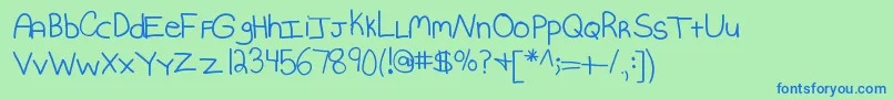 More about Kbmommydearest Font Kbmommydearest Font – Blue Fonts on Green Background