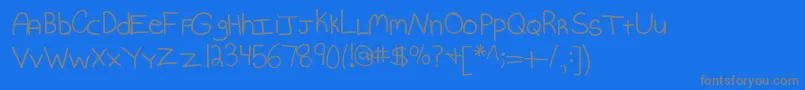Kbmommydearest Font – Gray Fonts on Blue Background
