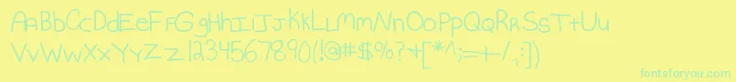 Подробнее о шрифте Kbmommydearest Шрифт Kbmommydearest – зелёные шрифты на жёлтом фоне