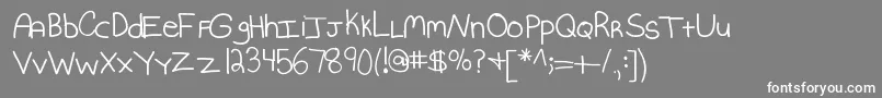 Kbmommydearest Font – White Fonts on Gray Background