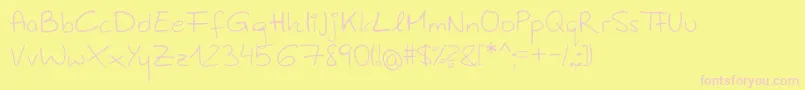Vavont Font – Pink Fonts on Yellow Background
