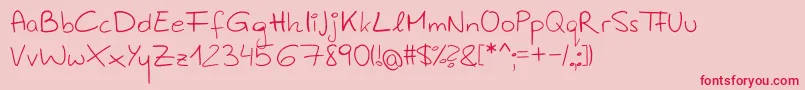 フォントVavont – ピンクの背景に赤い文字