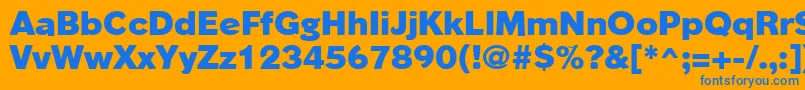 PhinsterheavyRegular Font – Blue Fonts on Orange Background