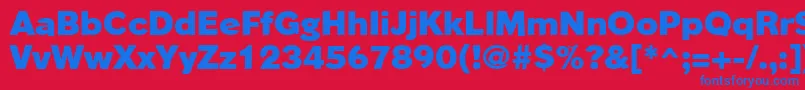 フォントPhinsterheavyRegular – 赤い背景に青い文字