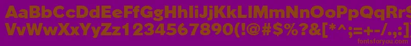 PhinsterheavyRegular Font – Brown Fonts on Purple Background