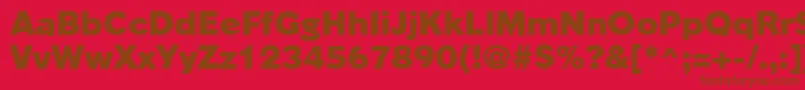 Czcionka PhinsterheavyRegular – brązowe czcionki na czerwonym tle