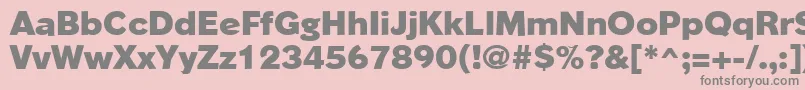 PhinsterheavyRegular Font – Gray Fonts on Pink Background