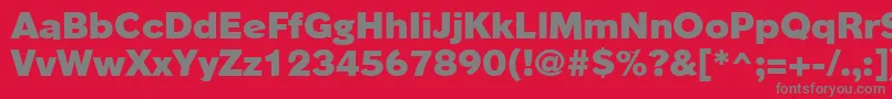 PhinsterheavyRegular Font – Gray Fonts on Red Background