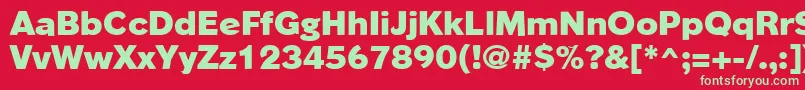 フォントPhinsterheavyRegular – 赤い背景に緑の文字