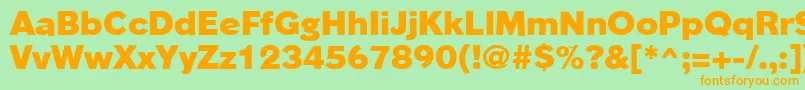 PhinsterheavyRegular Font – Orange Fonts on Green Background